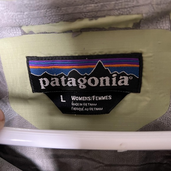 Patagonia H2NO Jacket Womens Large Green Hooded Lightweight Rain Shell Coat READ - Picture 5 of 10